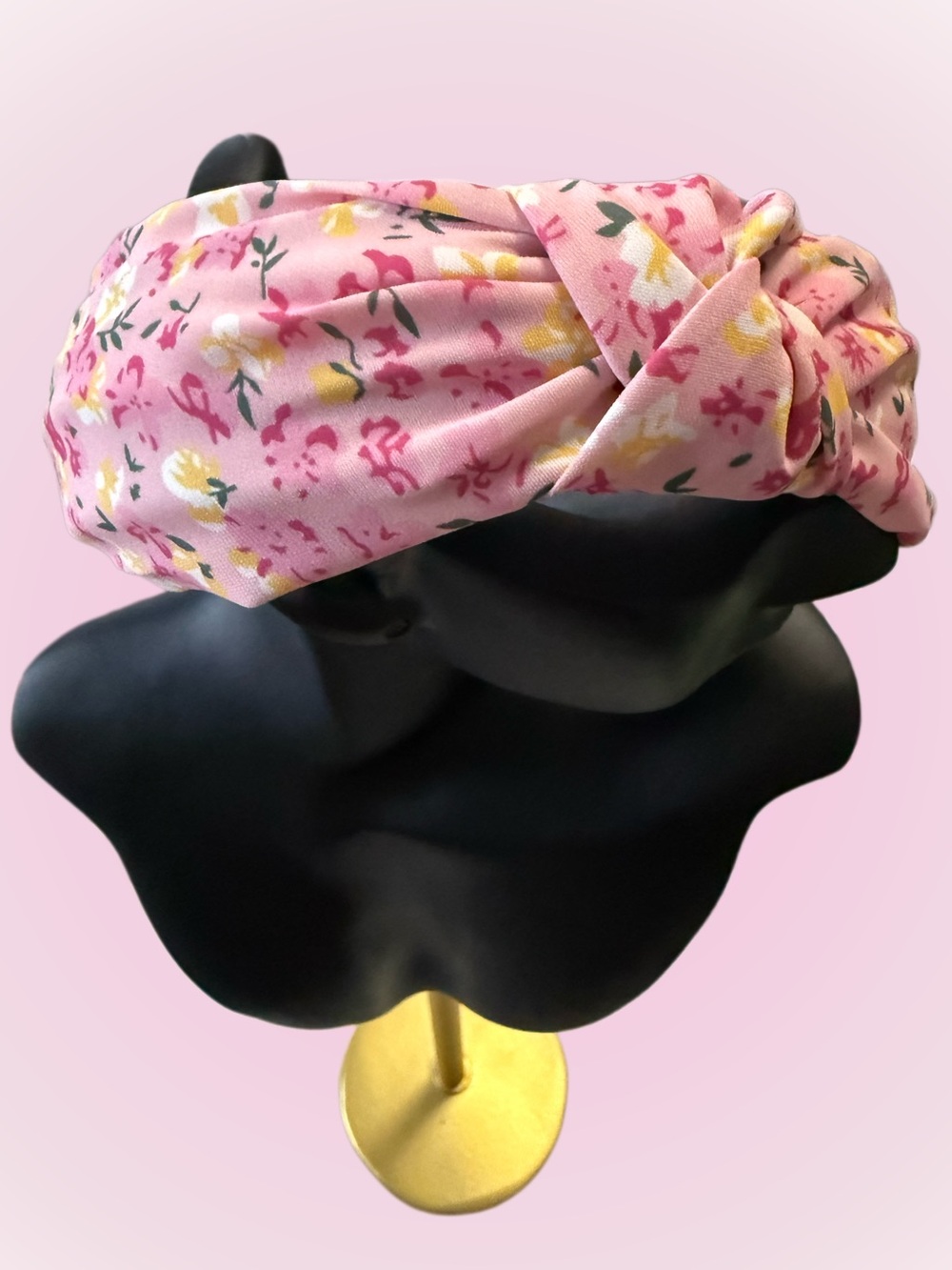 Women's Pink Floral Twist Headband - Fashion Hair Accessory